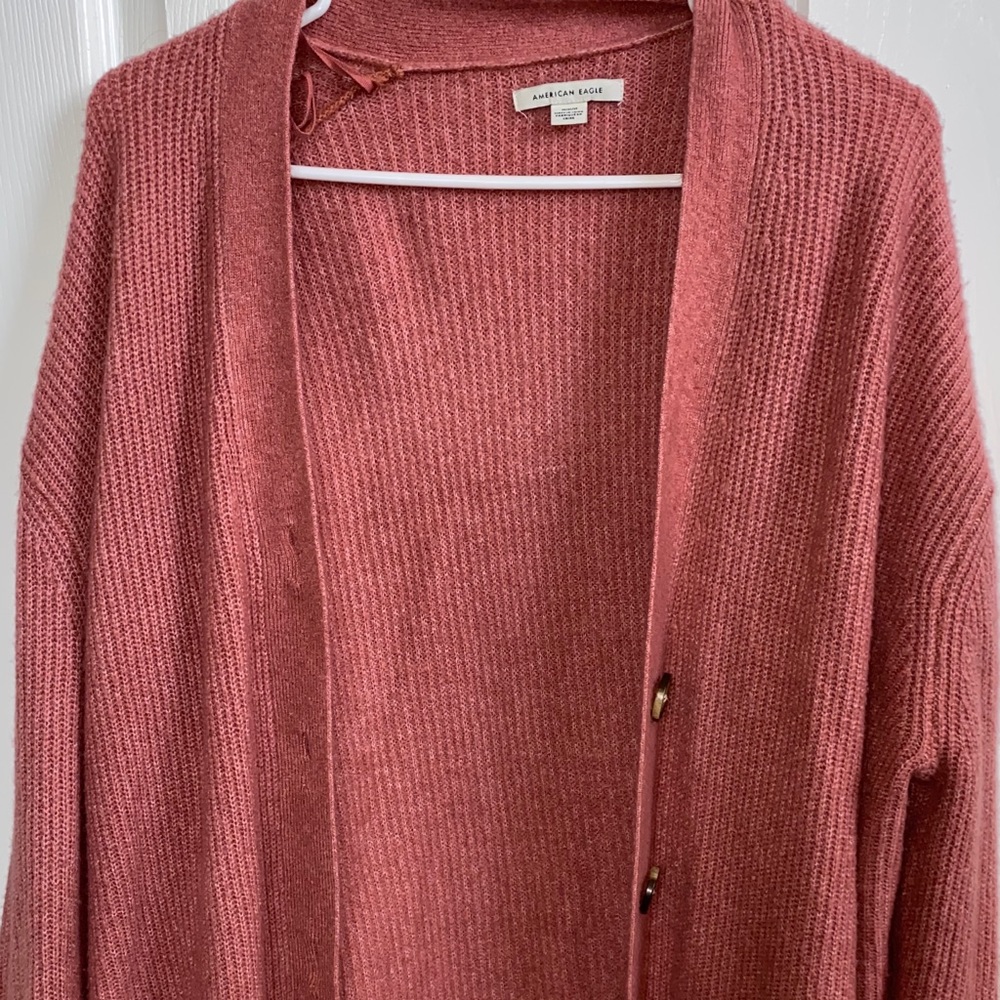 American Eagle women’s cardigan, pink, size M
